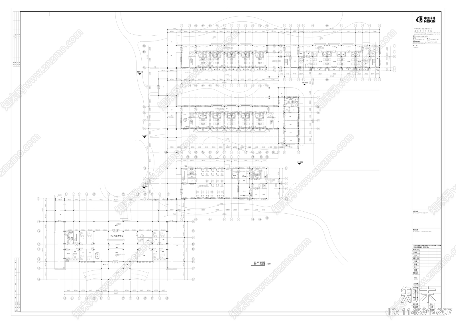 四层福利院疗养院建筑施工图下载【ID:1148914207】