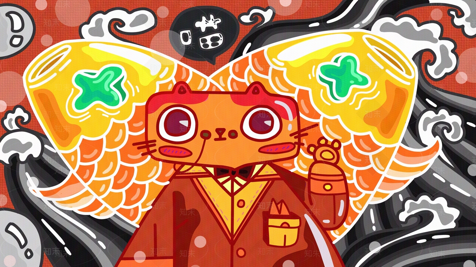 现代抽象墙体彩绘艺术插画贴图下载【ID:1148915147】