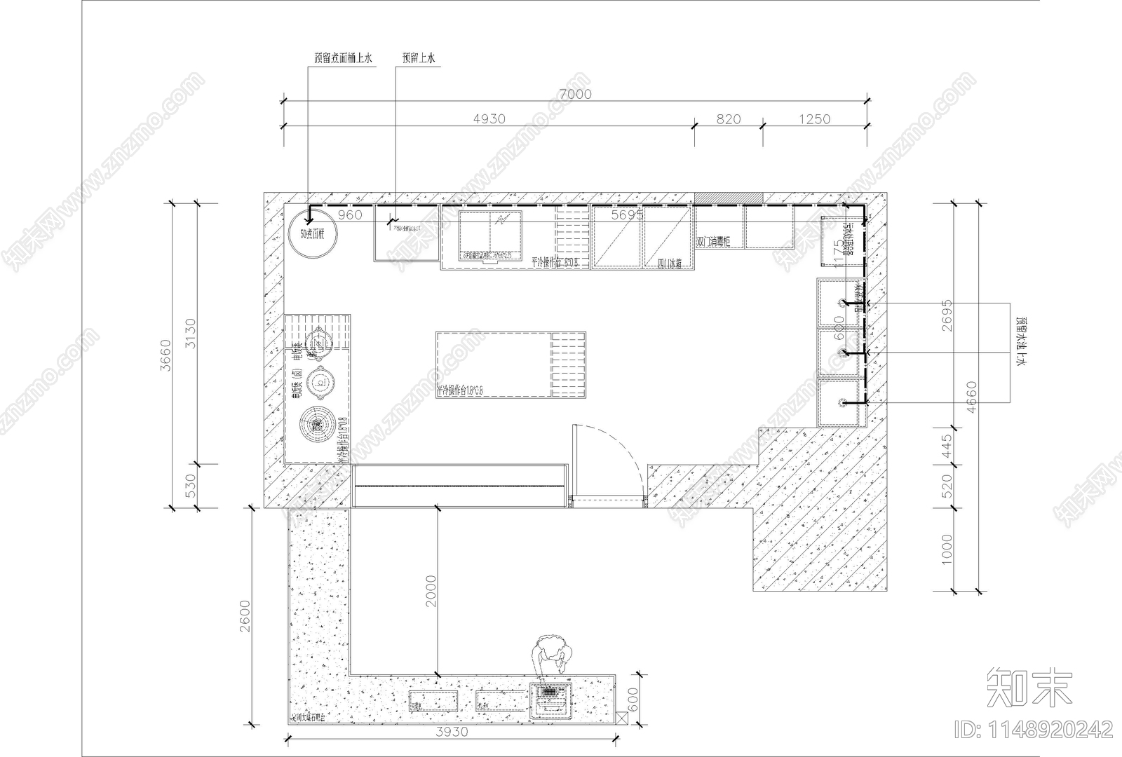 快餐店室内cad施工图下载【ID:1148920242】