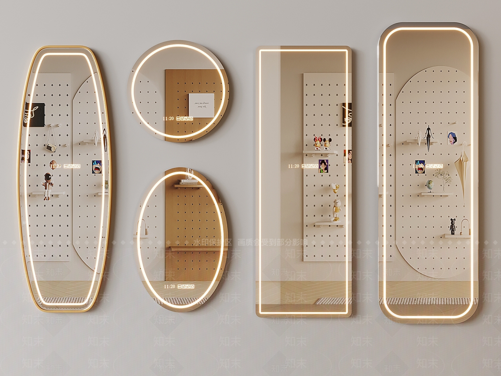 现代全身镜SU模型下载【ID:1148920199】