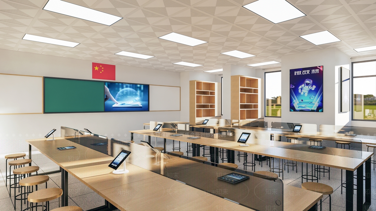 现代学校电子阅览室SU模型下载【ID:1148921773】