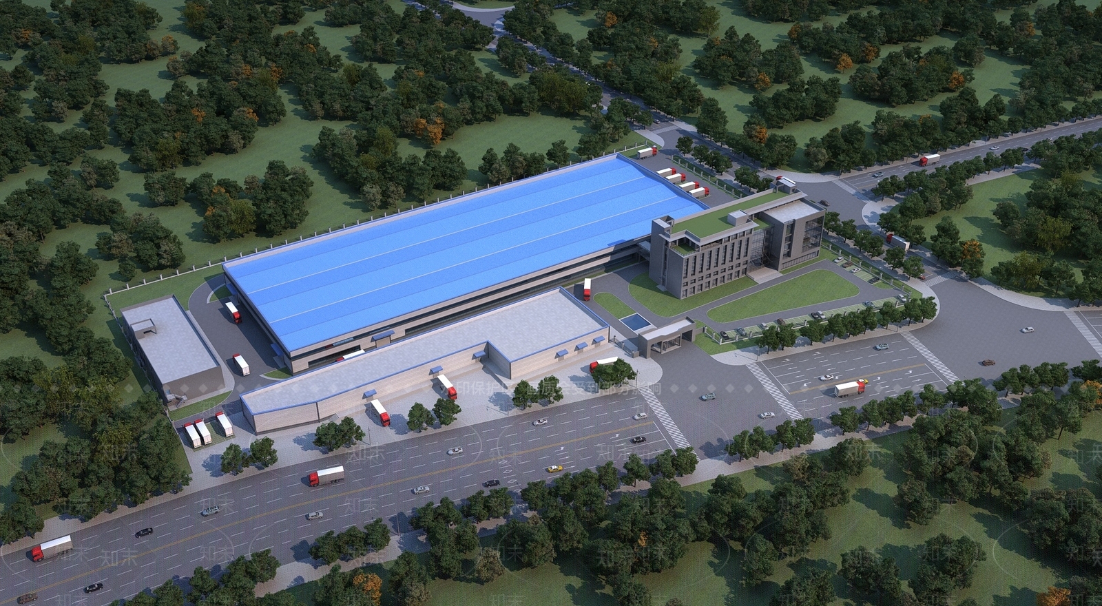 现代工业厂房3D模型下载【ID:1148921369】