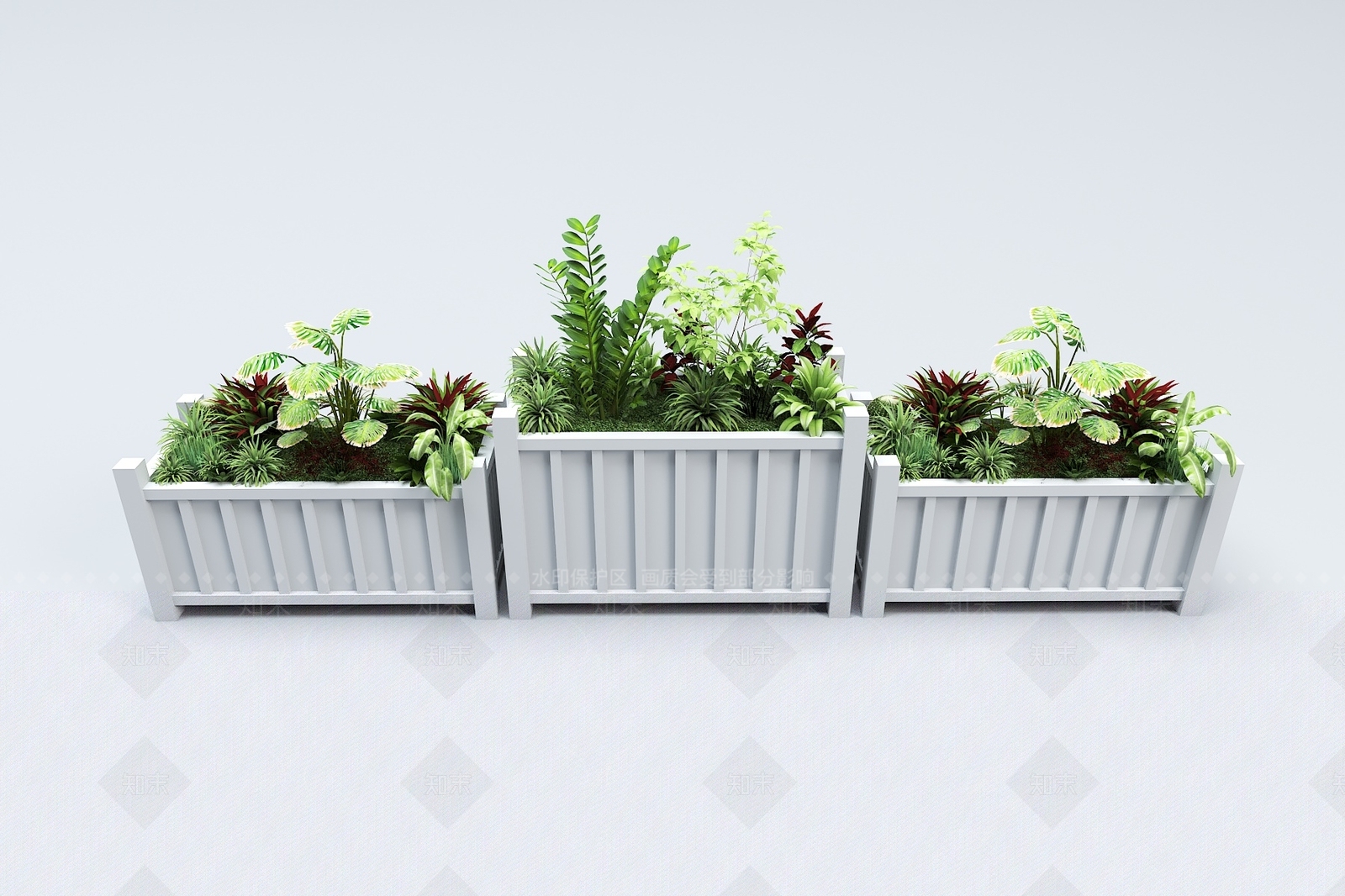 现代花箱3D模型下载【ID:1148927982】