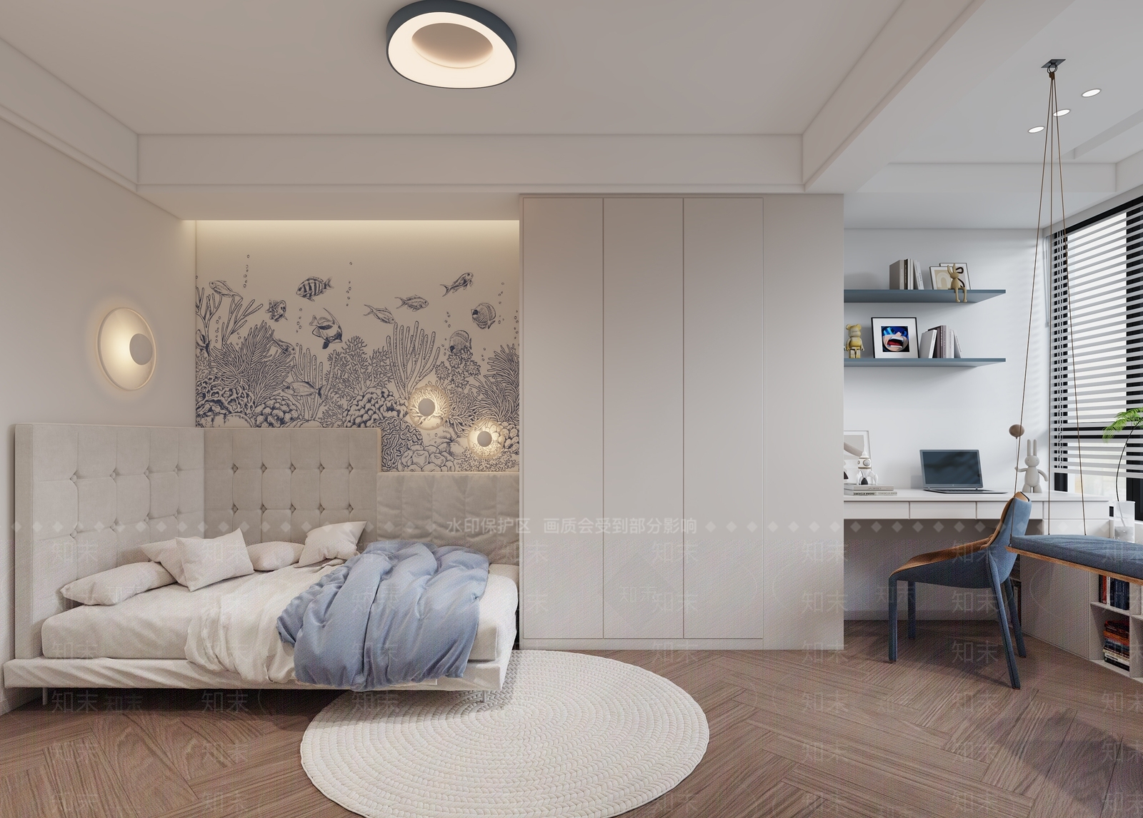 北欧男孩儿童房3D模型下载【ID:1148935100】