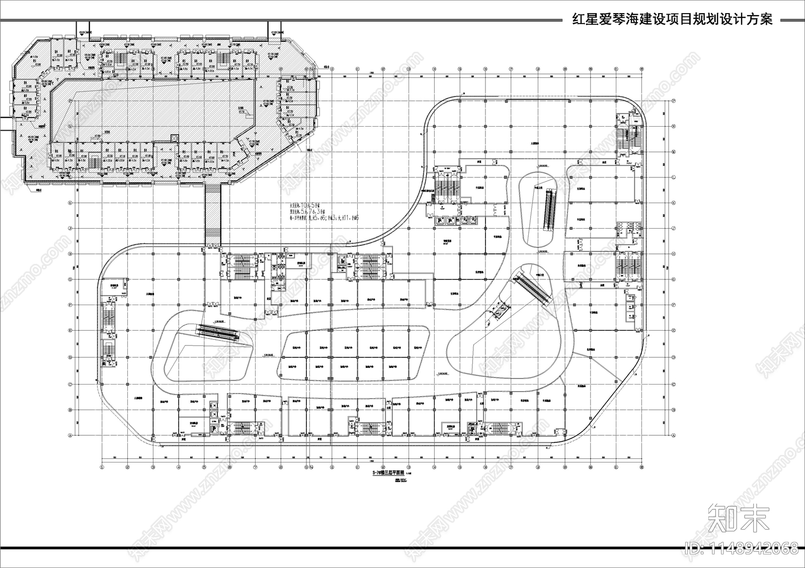 垫江爱琴海购物中心cad施工图下载【ID:1148942068】