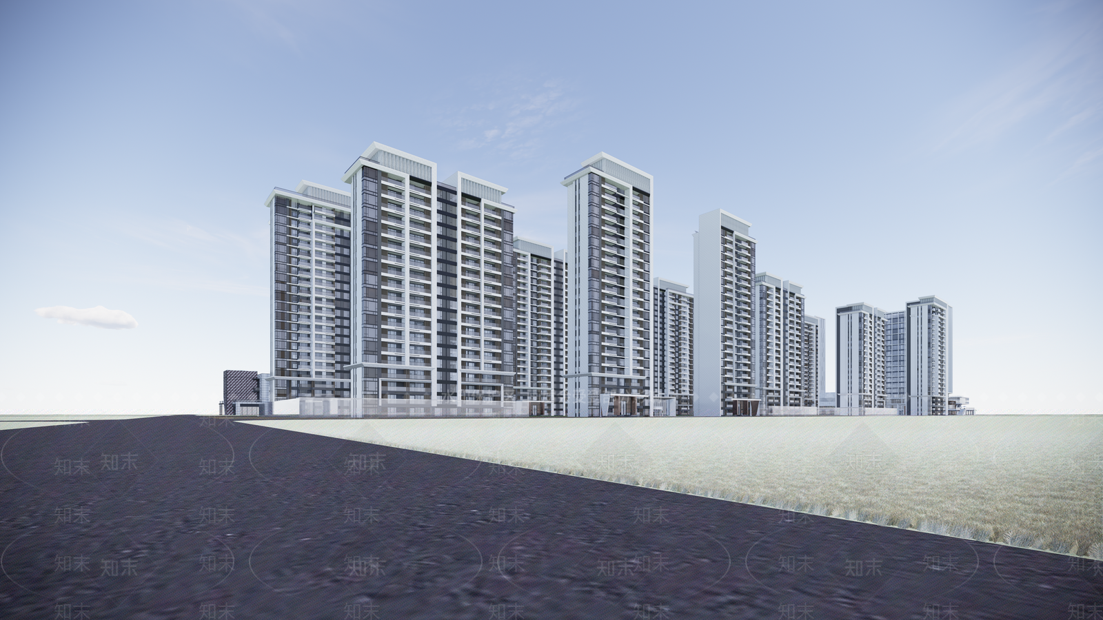 高层住宅SU模型下载【ID:1186287352】