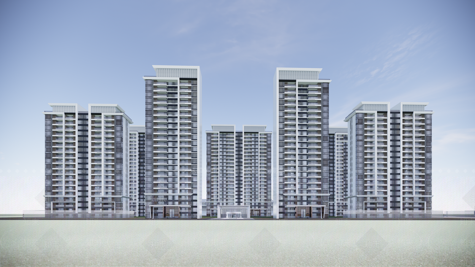高层住宅SU模型下载【ID:1186287352】