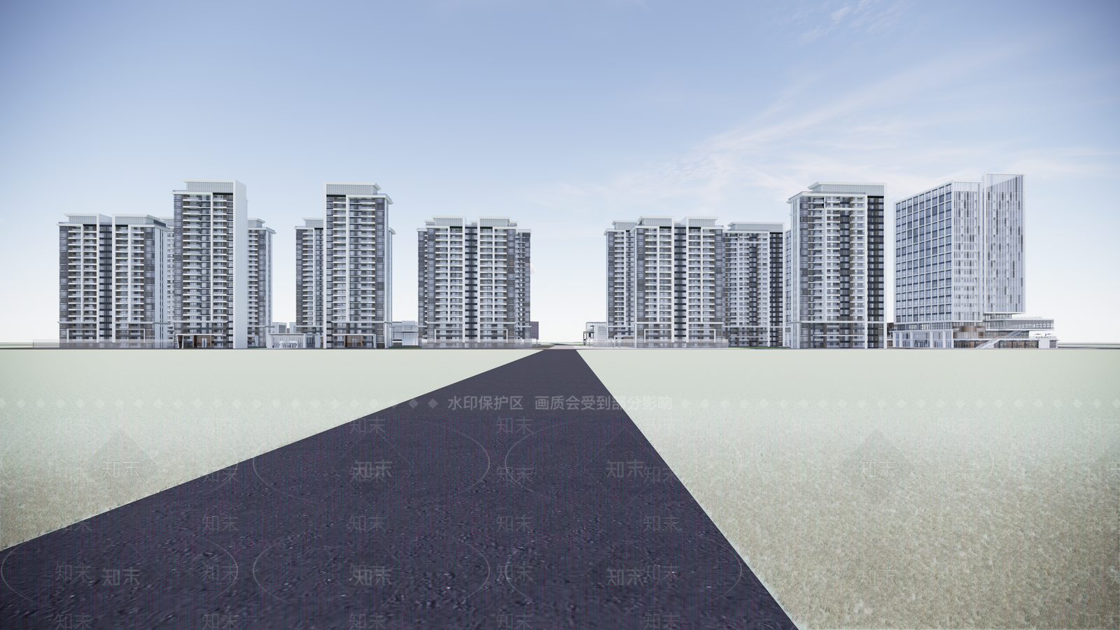 高层住宅SU模型下载【ID:1186287352】