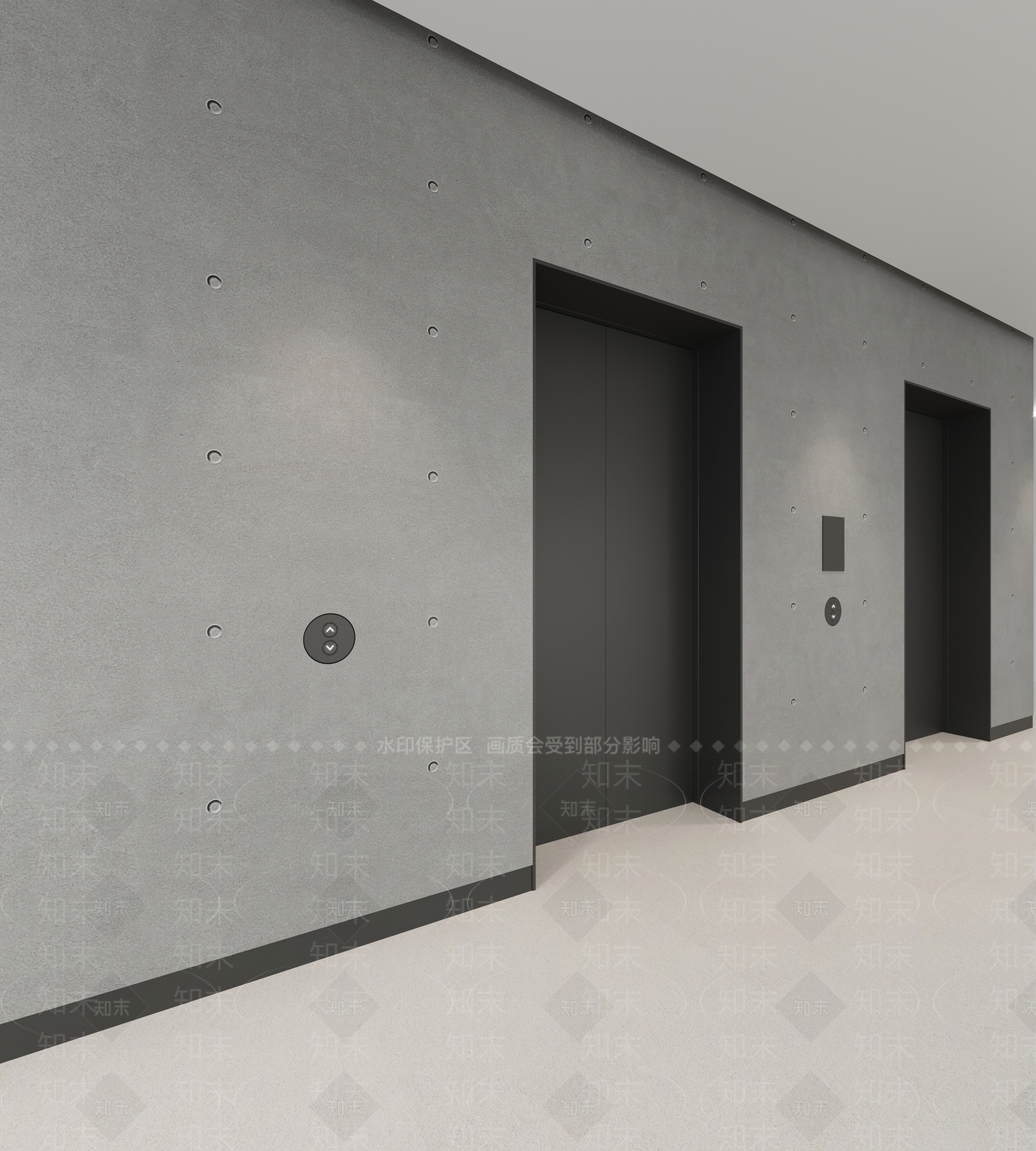 现代电梯间3D模型下载【ID:1148945724】