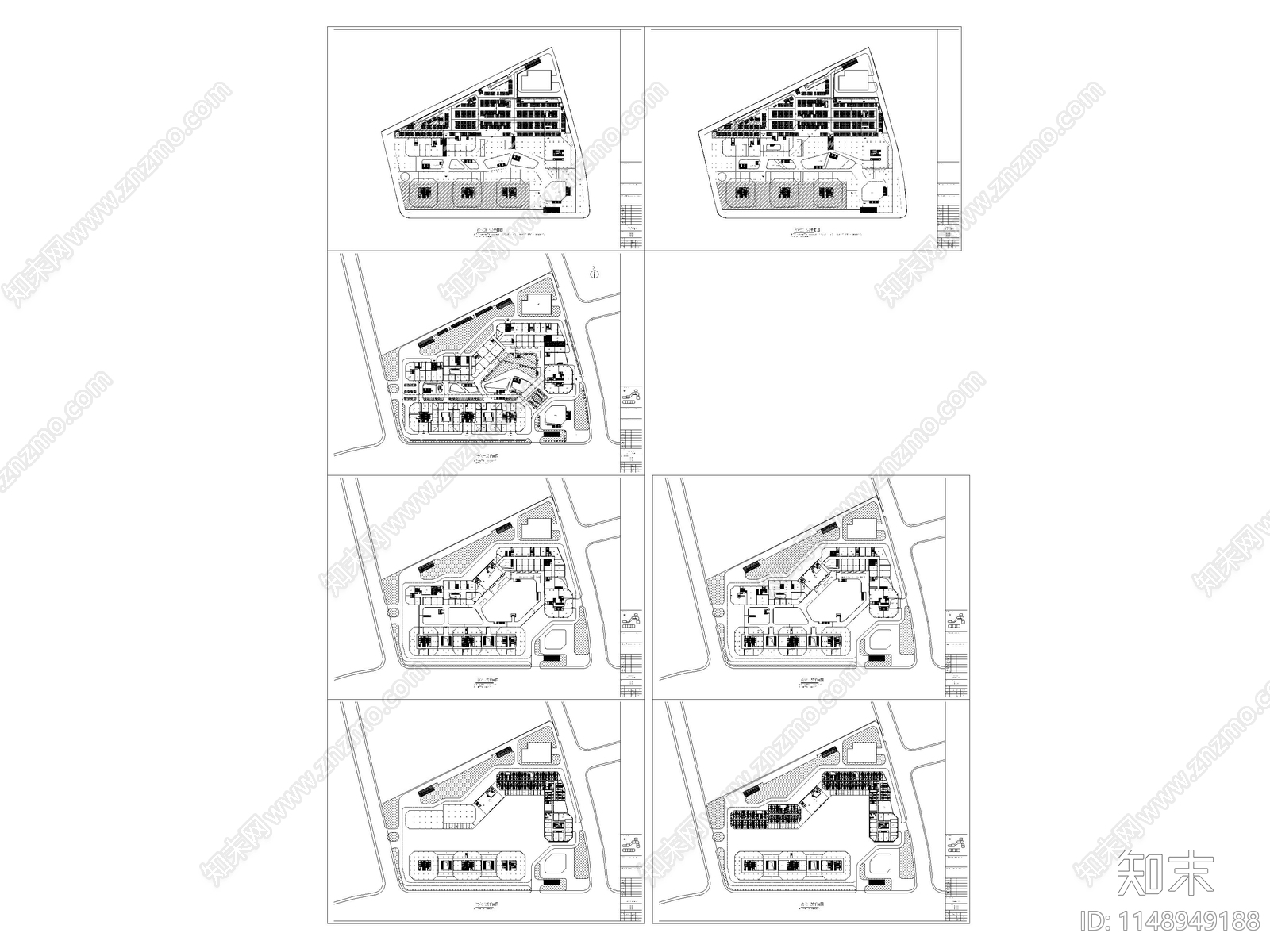 南京商业综合体高层办公cad施工图下载【ID:1148949188】