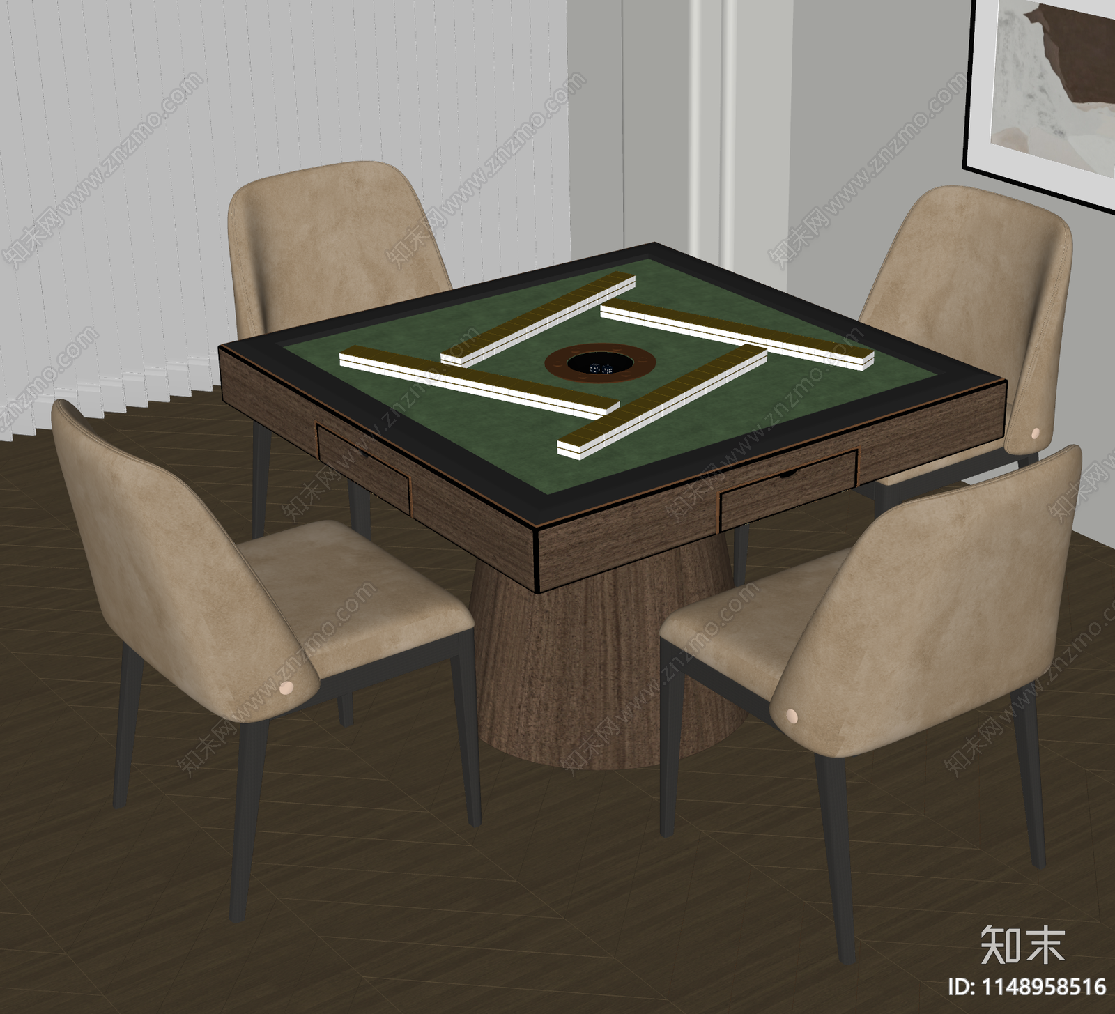 麻将棋牌机SU模型下载【ID:1148958516】