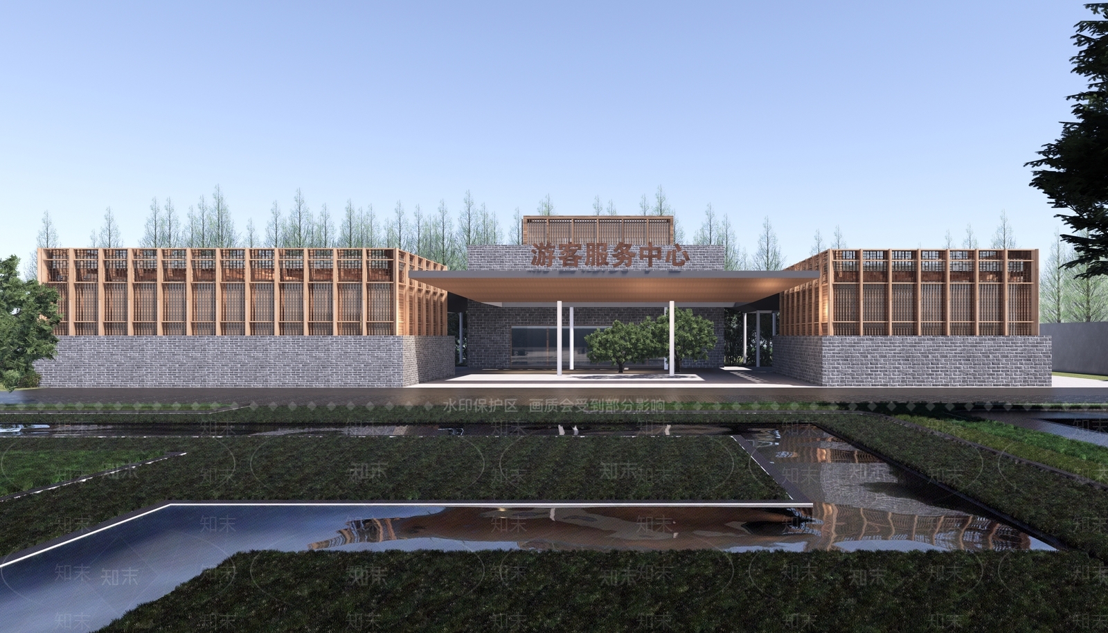工业游客服务中心SU模型下载【ID:1148960196】