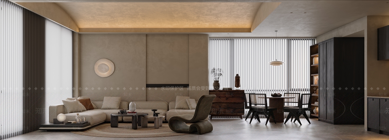 侘寂艺术风格建筑3D模型下载【ID:1214139534】
