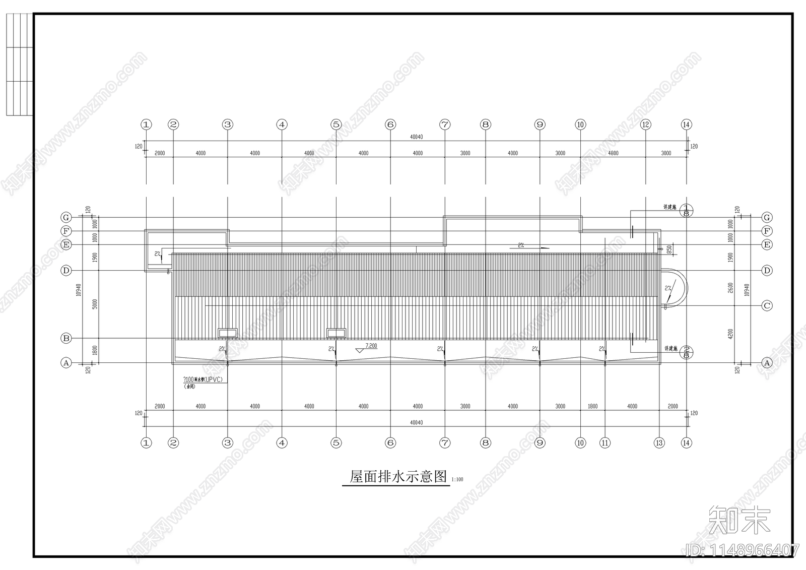 某工厂两层办公楼立面cad施工图下载【ID:1148966407】
