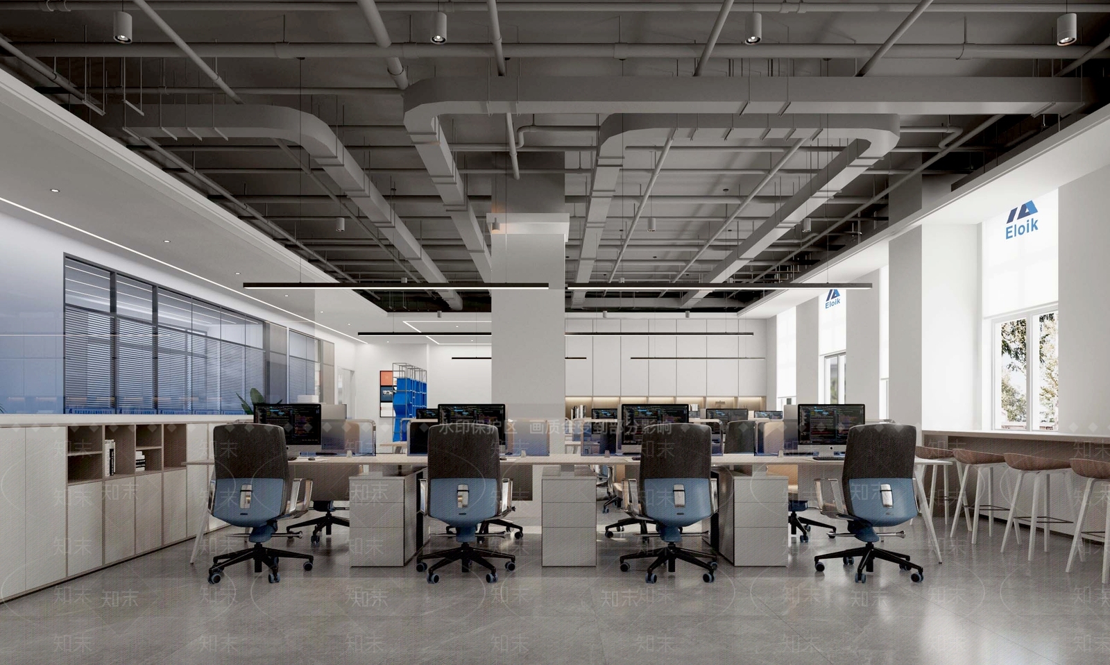 工业风公共办公室3D模型下载【ID:1148978620】
