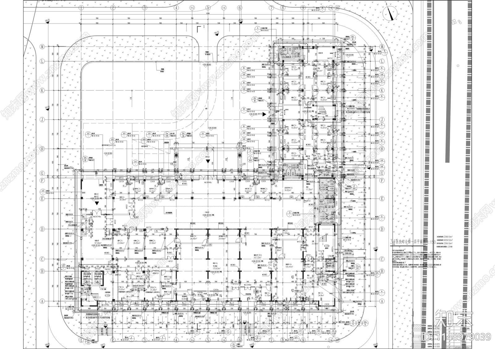 第二强制隔离戒毒所项目cad施工图下载【ID:1148979039】