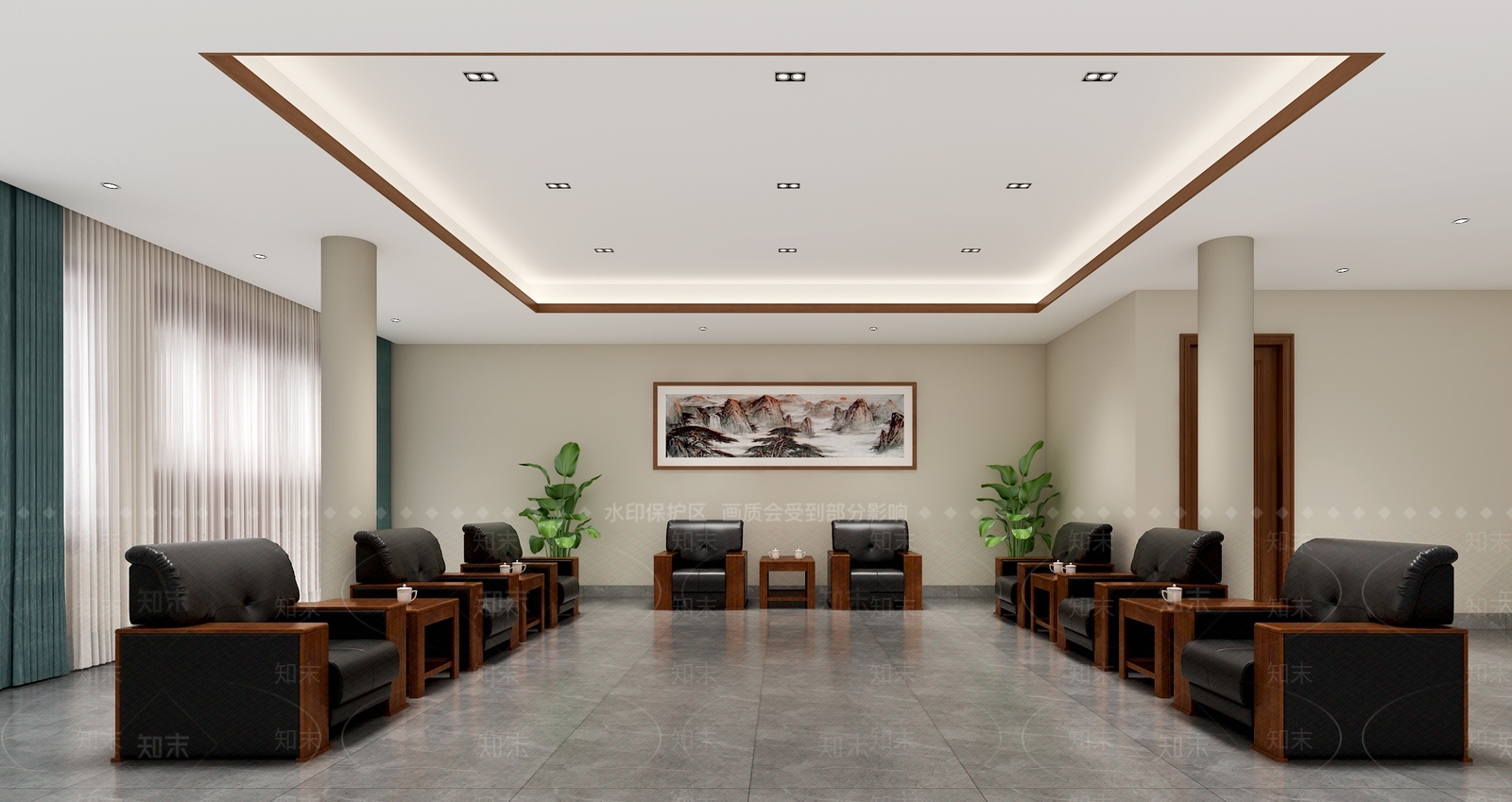 新中式会客厅3D模型下载【ID:1148979520】