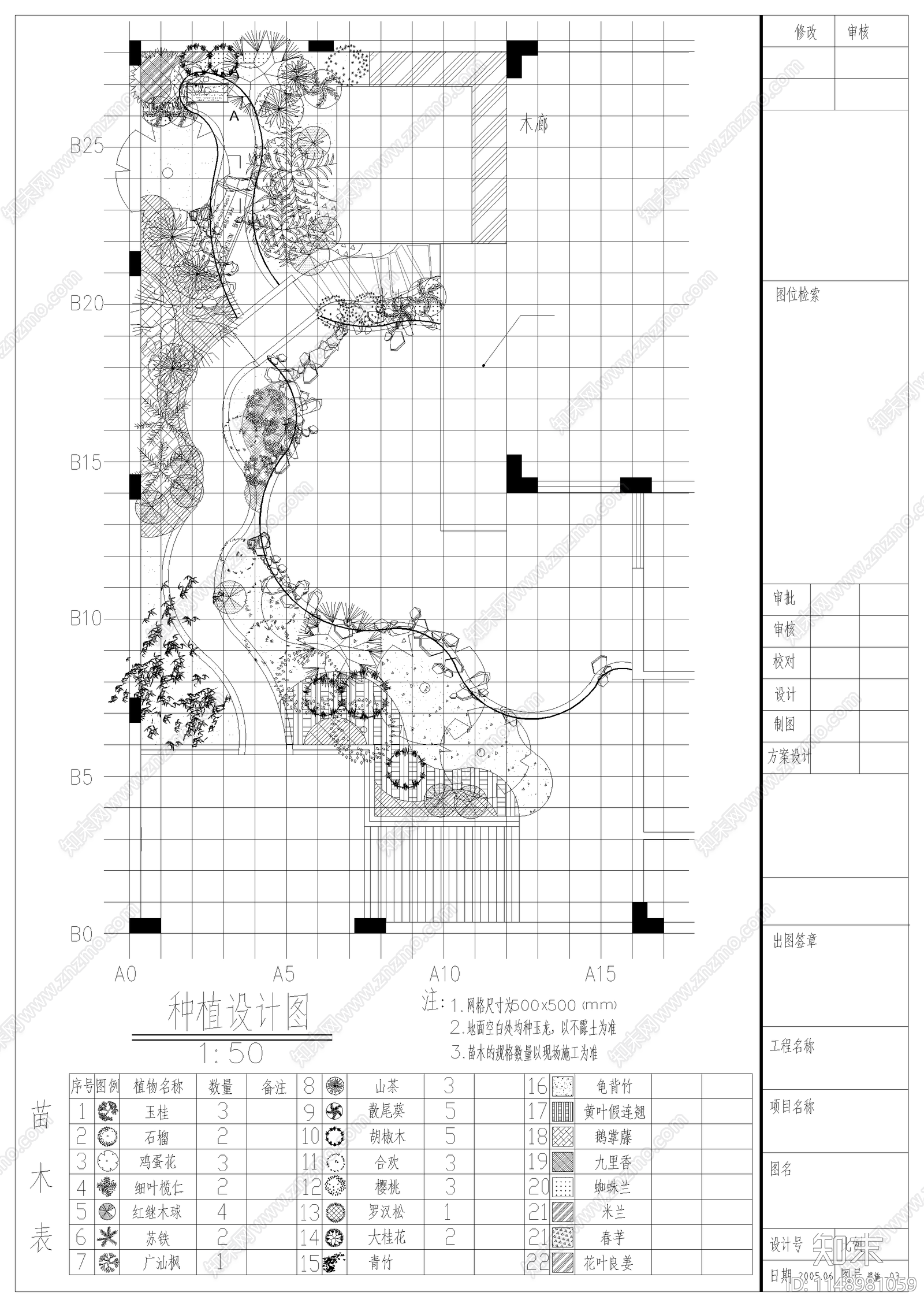 园林绿化详图cad施工图下载【ID:1148981059】