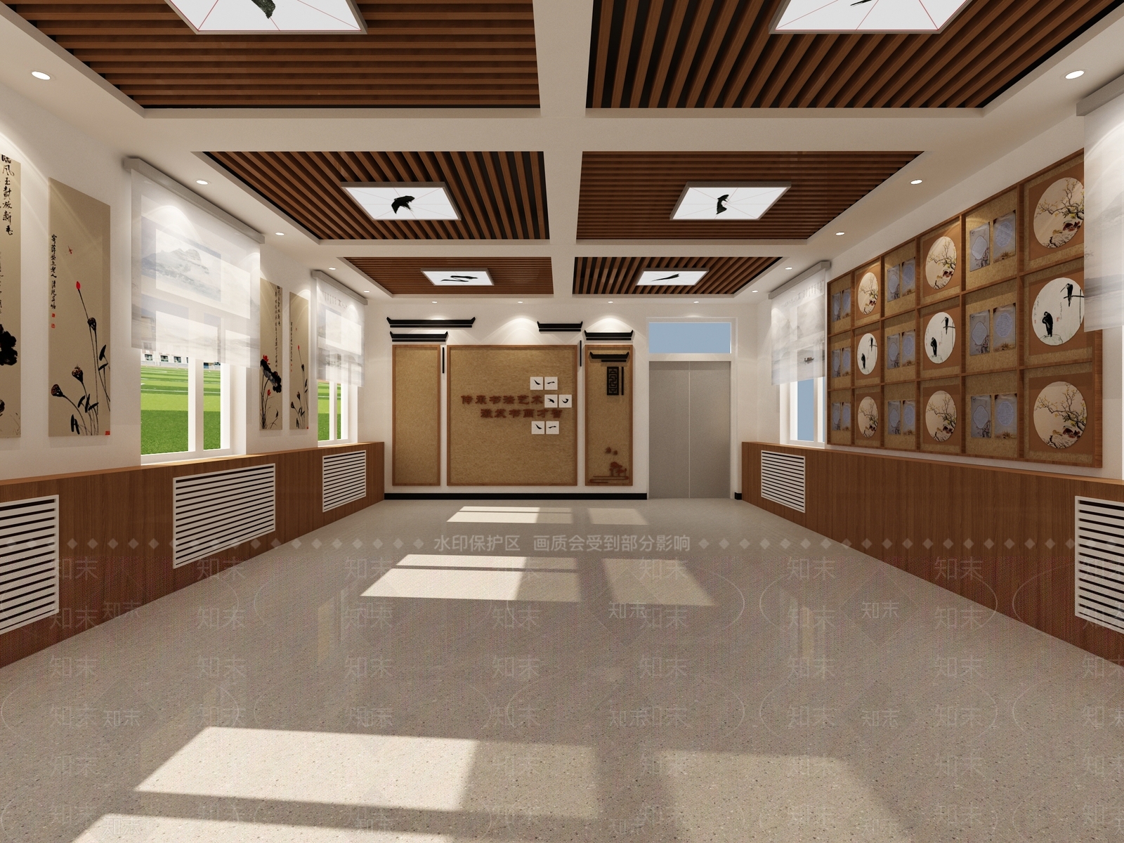 新中式书法教室3D模型下载【ID:1148985750】