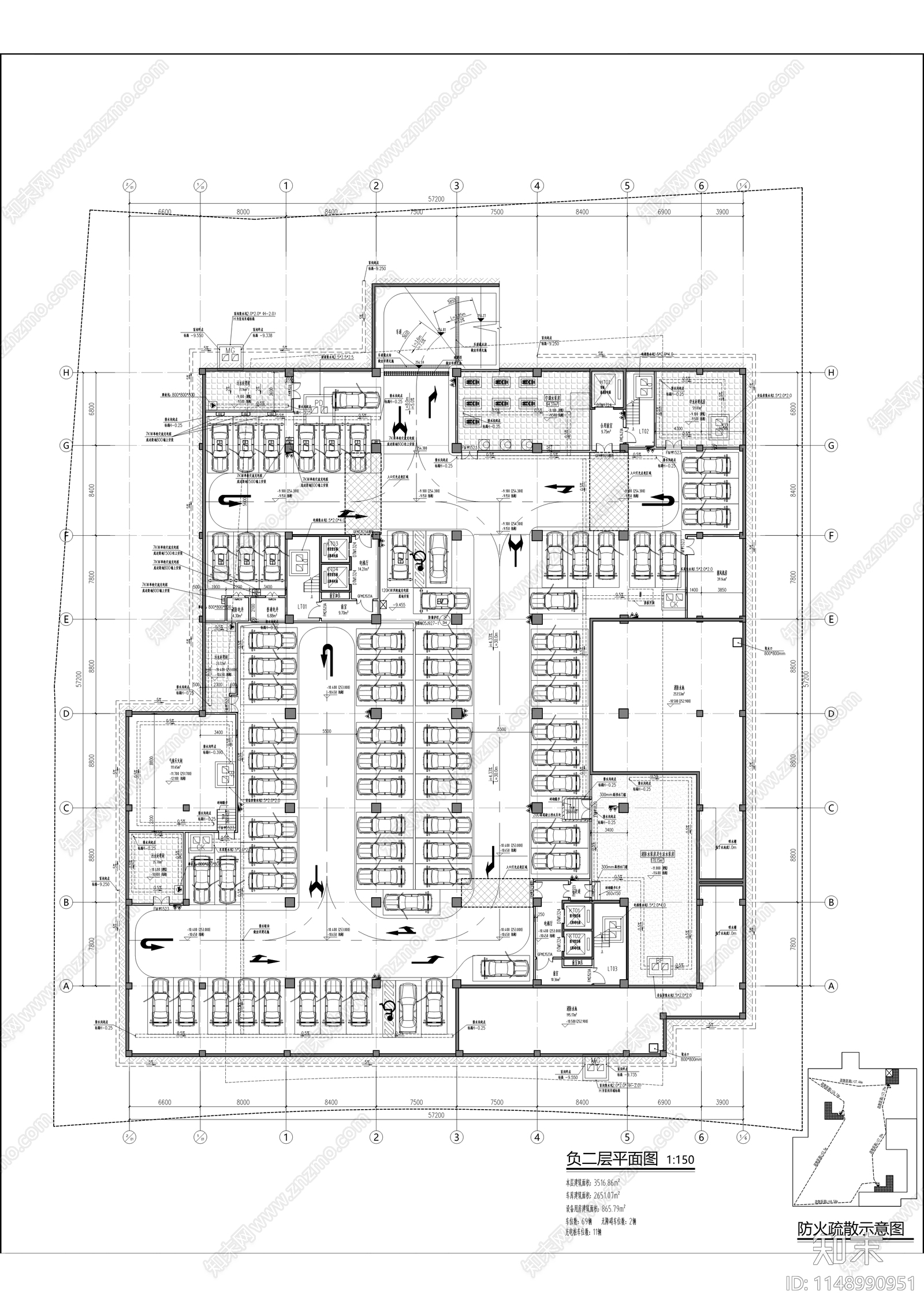 图书馆档案馆建筑cad施工图下载【ID:1148990951】