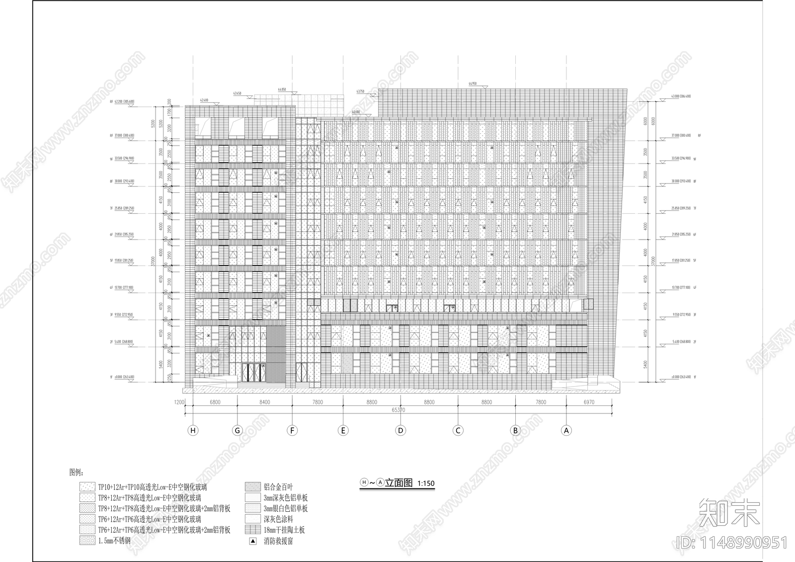 图书馆档案馆建筑cad施工图下载【ID:1148990951】