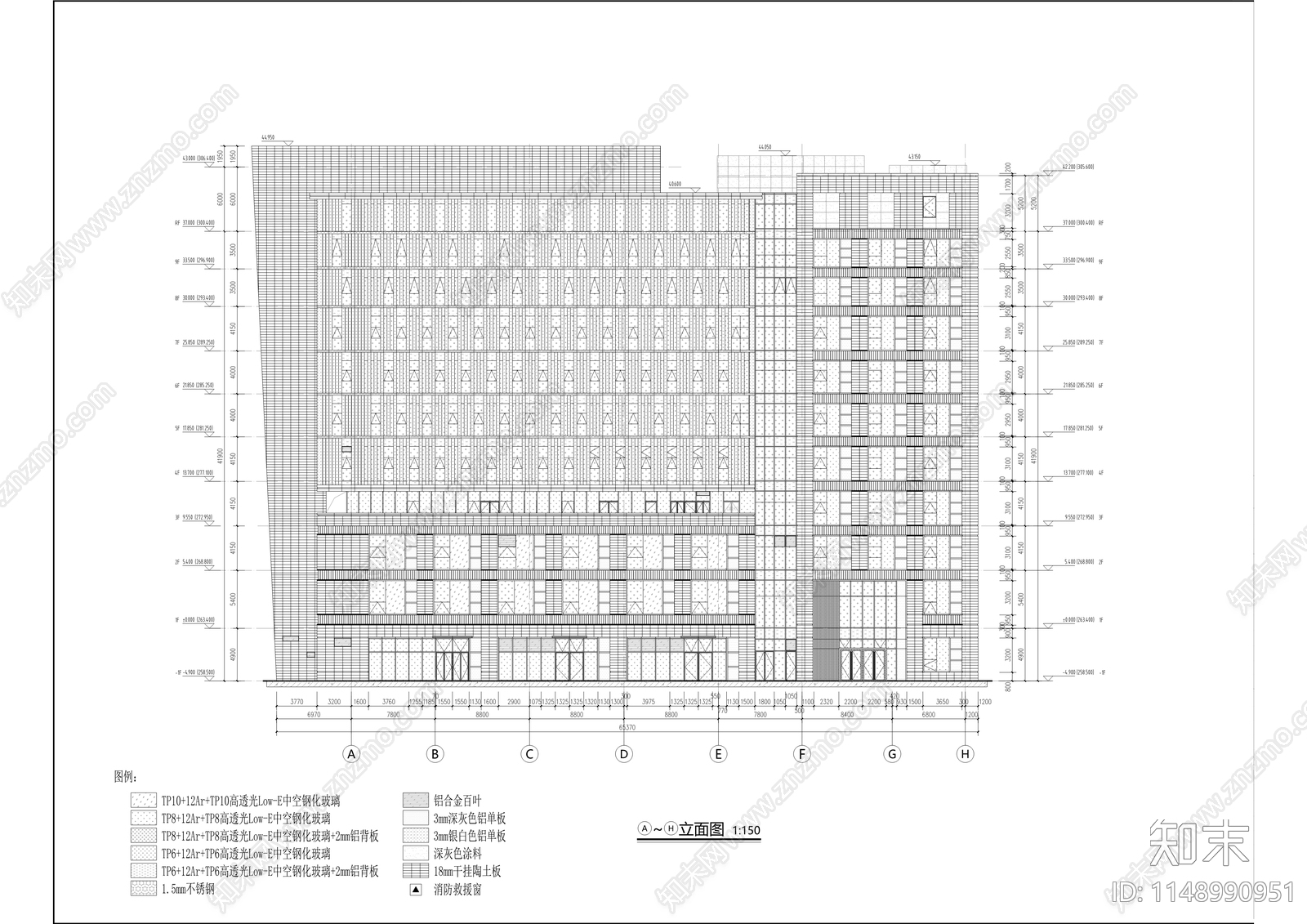 图书馆档案馆建筑cad施工图下载【ID:1148990951】