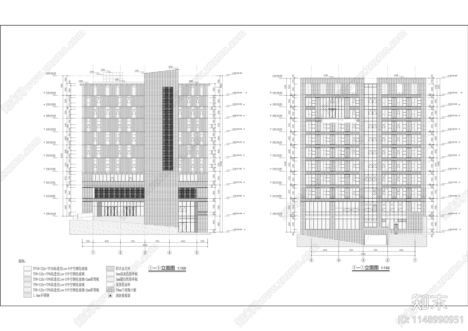 图书馆档案馆建筑cad施工图下载【ID:1148990951】