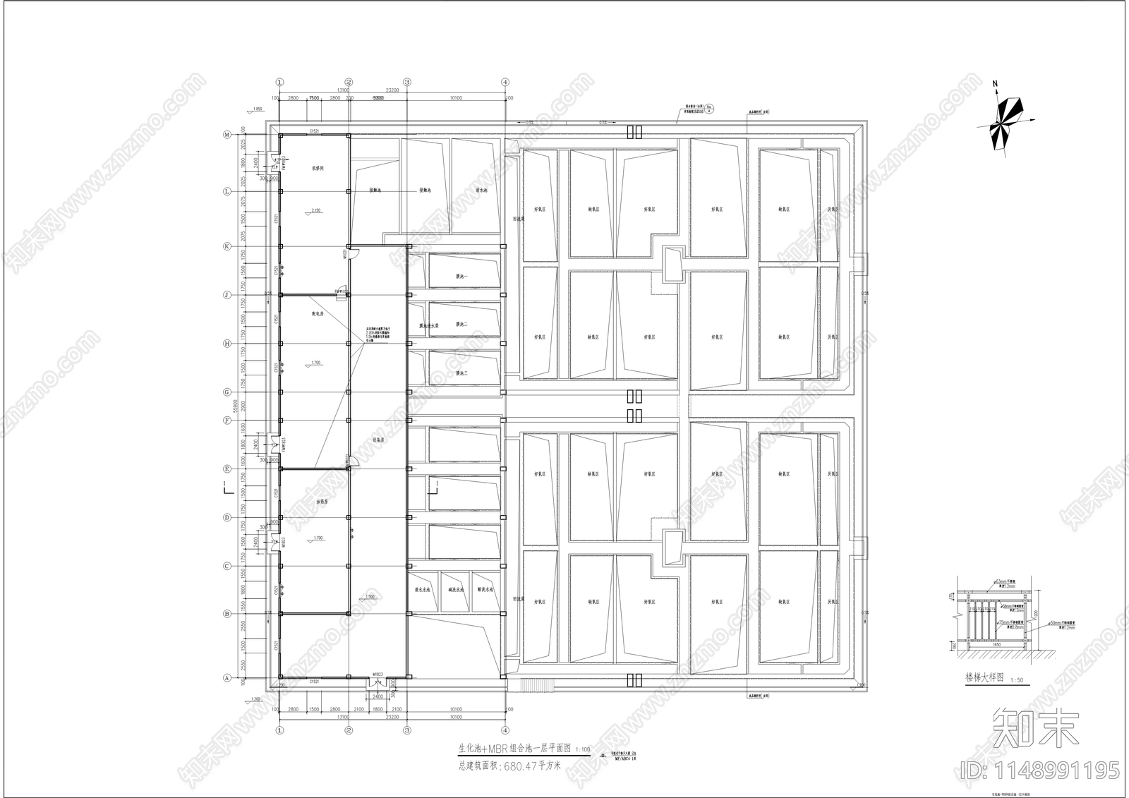 污水处理厂改扩建cad施工图下载【ID:1148991195】