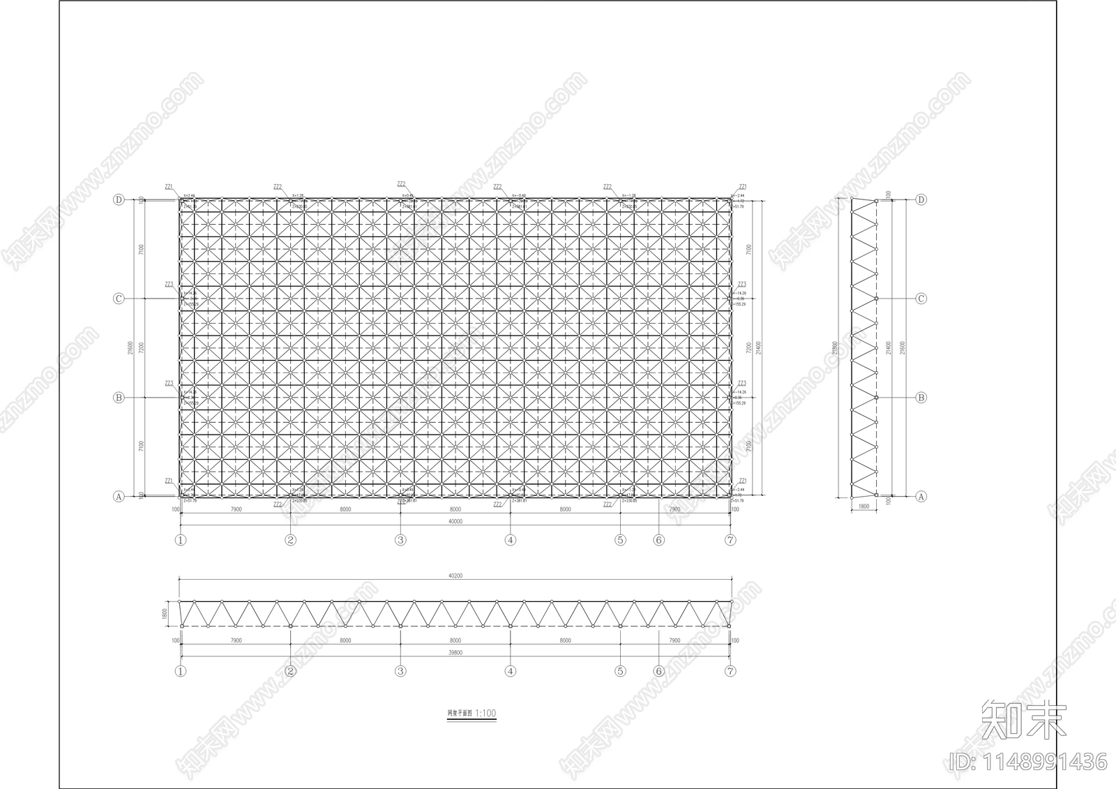 玉鼎小学校学生体育馆建筑cad施工图下载【ID:1148991436】