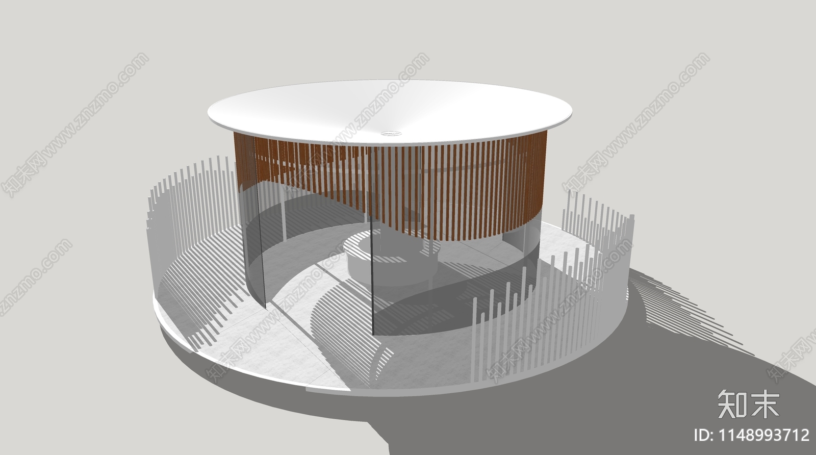 现代景观休闲亭SU模型下载【ID:1148993712】