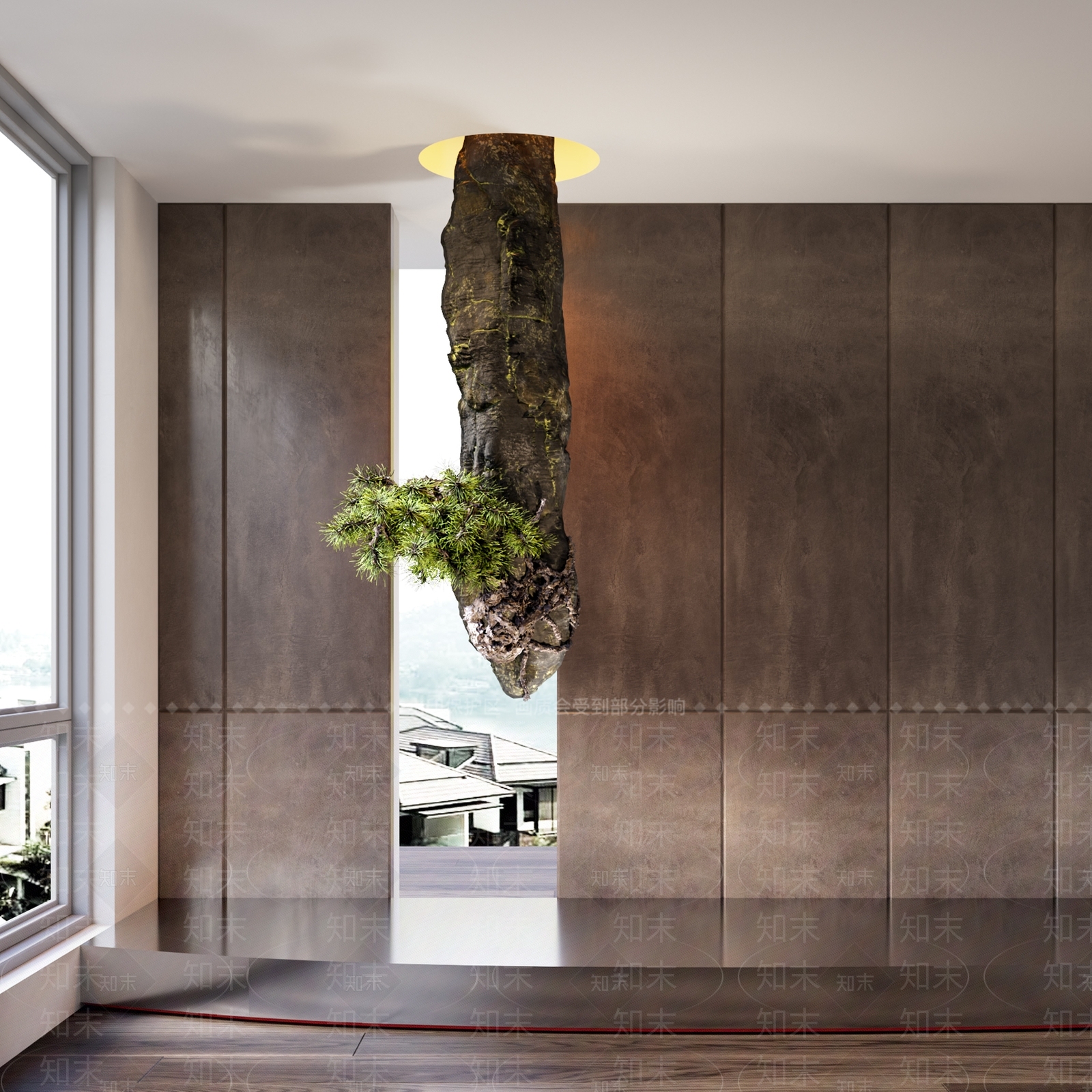 现代室内绿植景观小品3D模型下载【ID:1148999254】