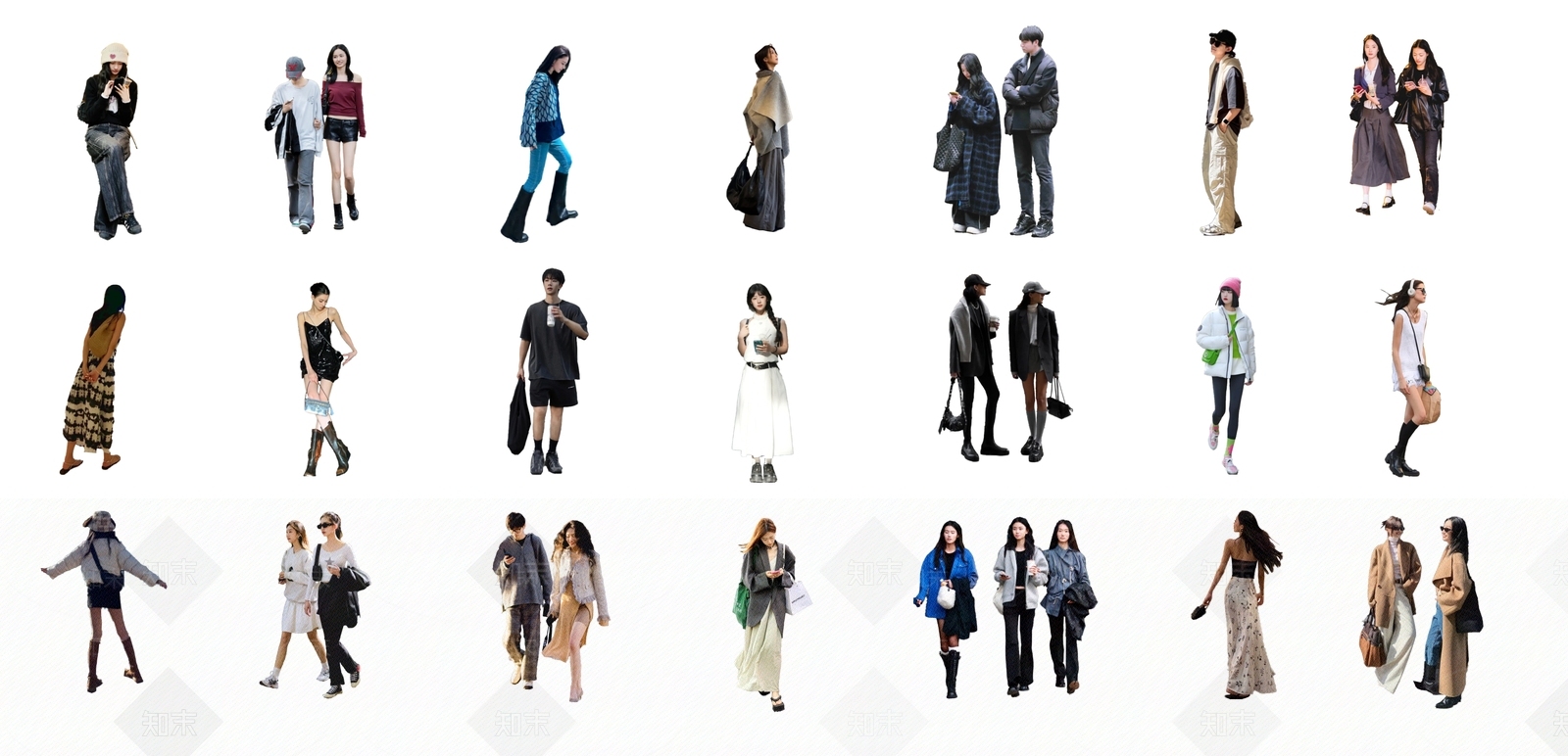 2D人物组合SU模型下载【ID:1148999788】