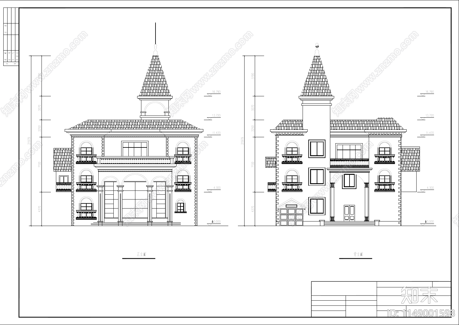 最新大型楼盘别墅建筑施工图下载【ID:1149001593】