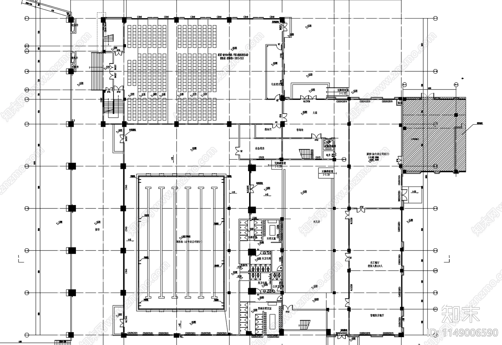 学校多功能综合体育馆建筑施工图下载【ID:1149006590】