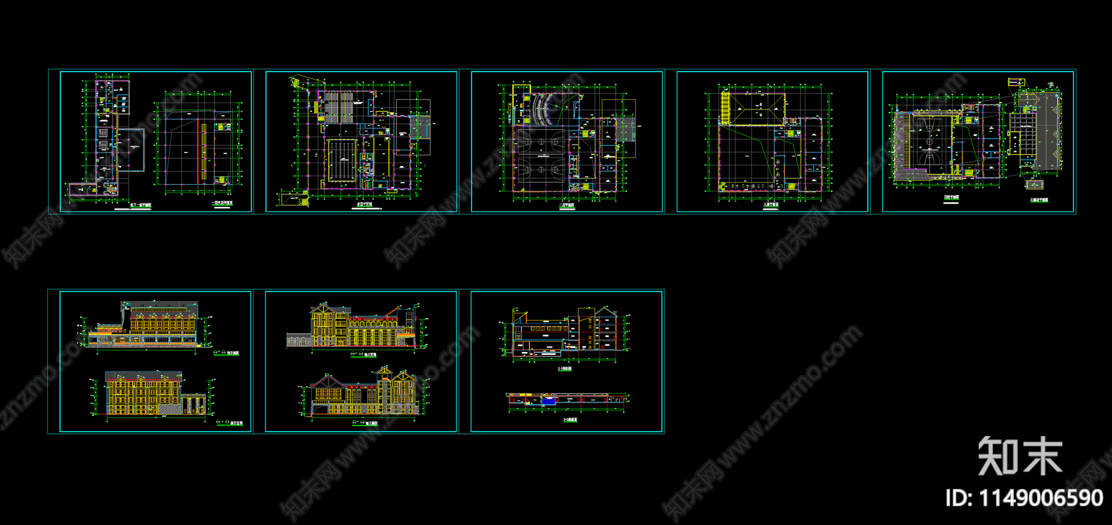 学校多功能综合体育馆建筑施工图下载【ID:1149006590】