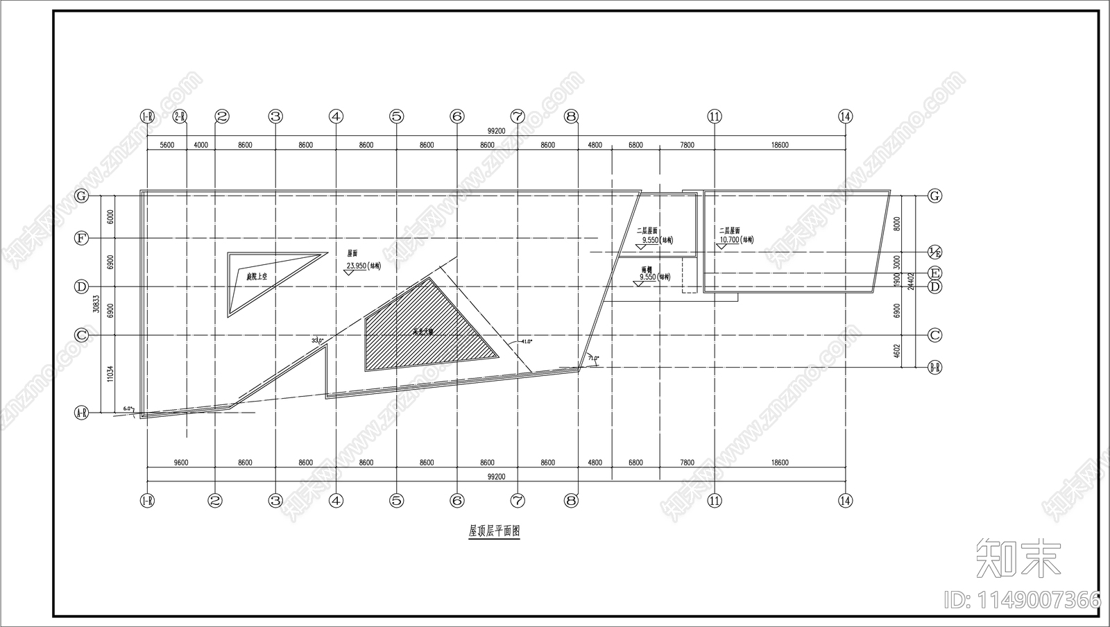 图书馆建筑cad施工图下载【ID:1149007366】