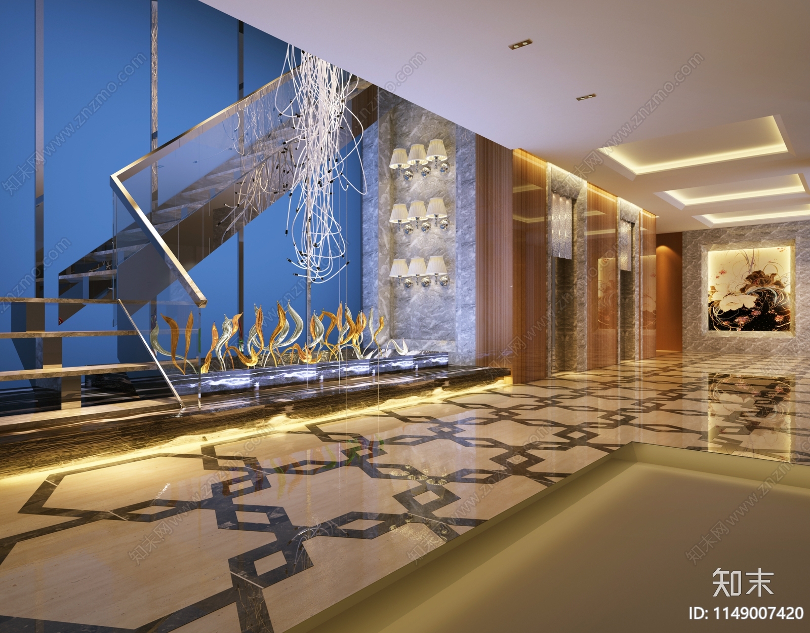 超全假日酒店室内cad施工图下载【ID:1149007420】