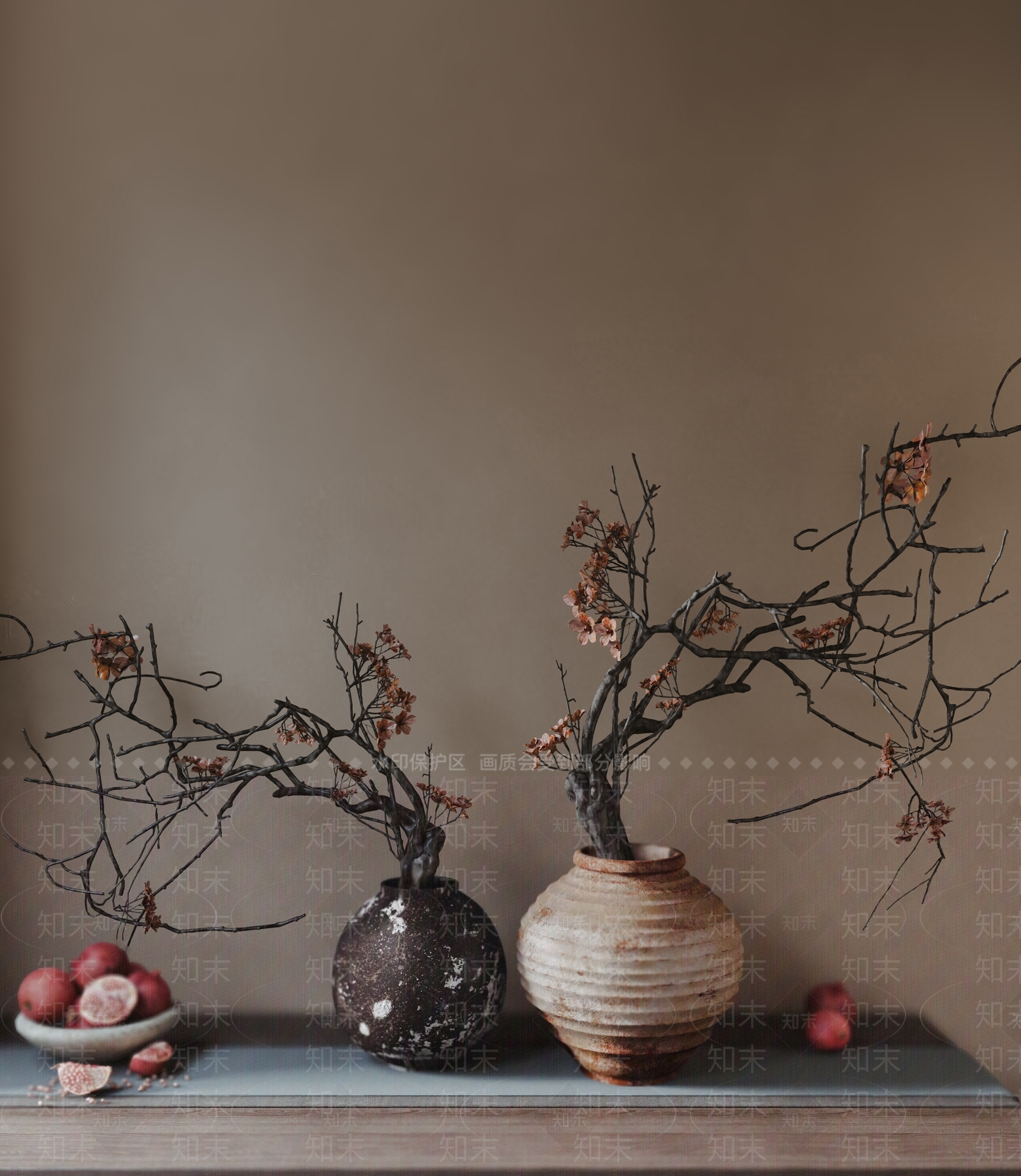 侘寂陶瓷陶罐花瓶3D模型下载【ID:1149008269】