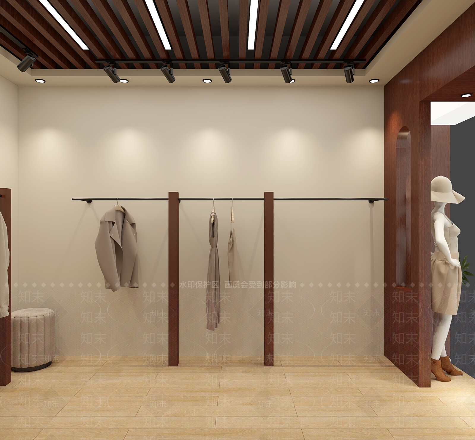 现代服装鞋店3D模型下载【ID:1149009750】