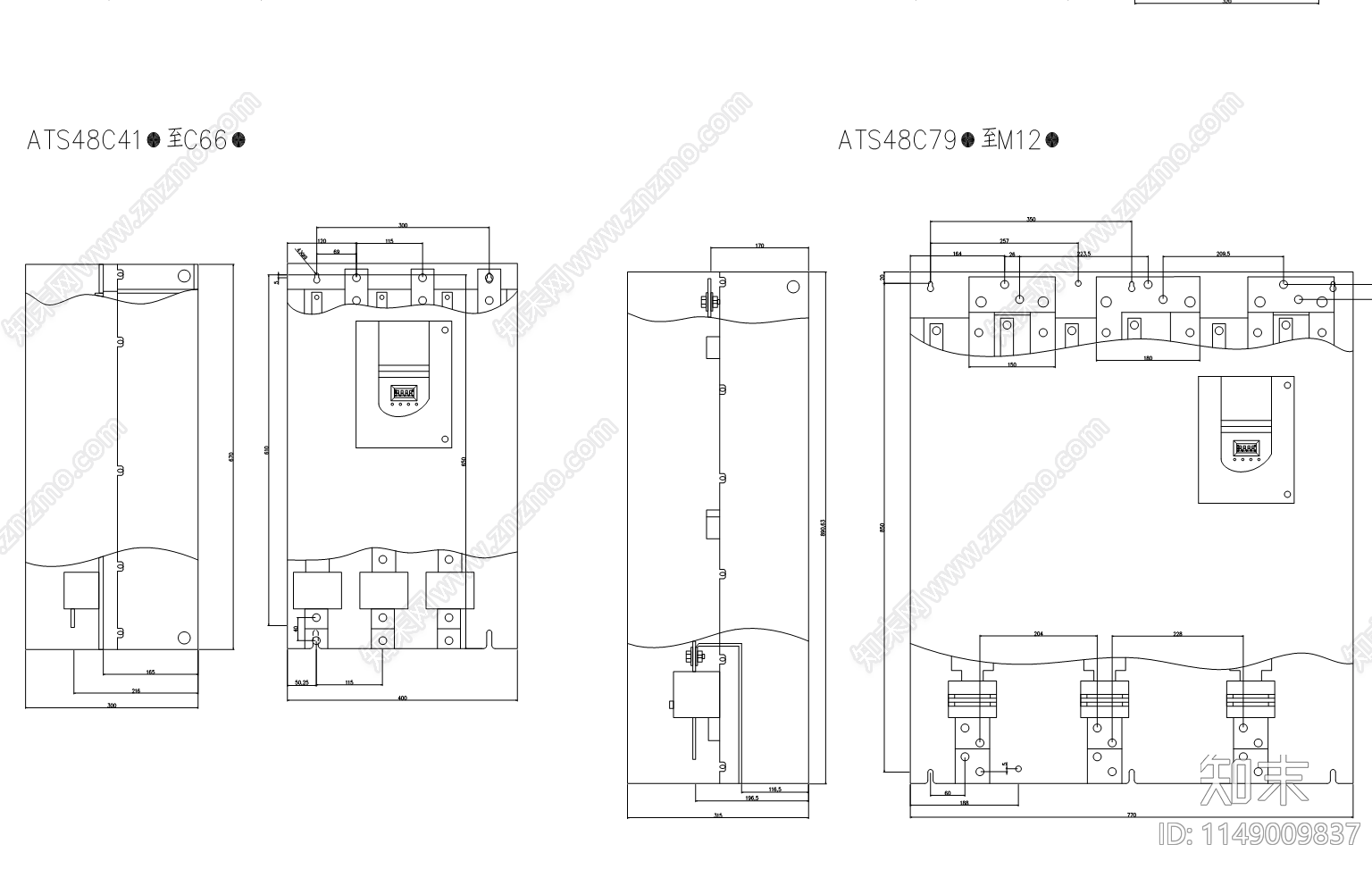 开关断路器图库cad施工图下载【ID:1149009837】