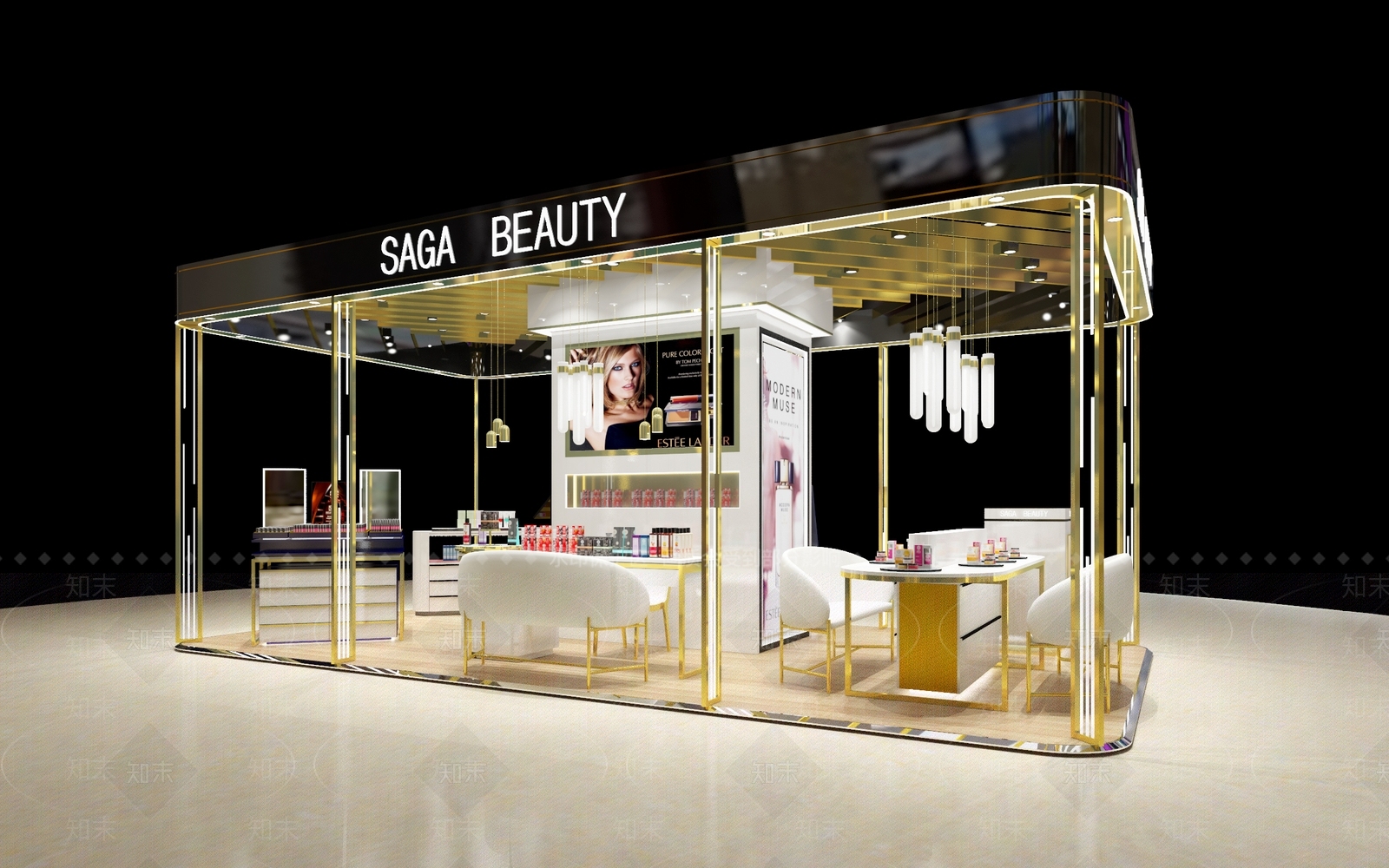 商场化妆品独立快闪店3D模型下载【ID:1149016420】