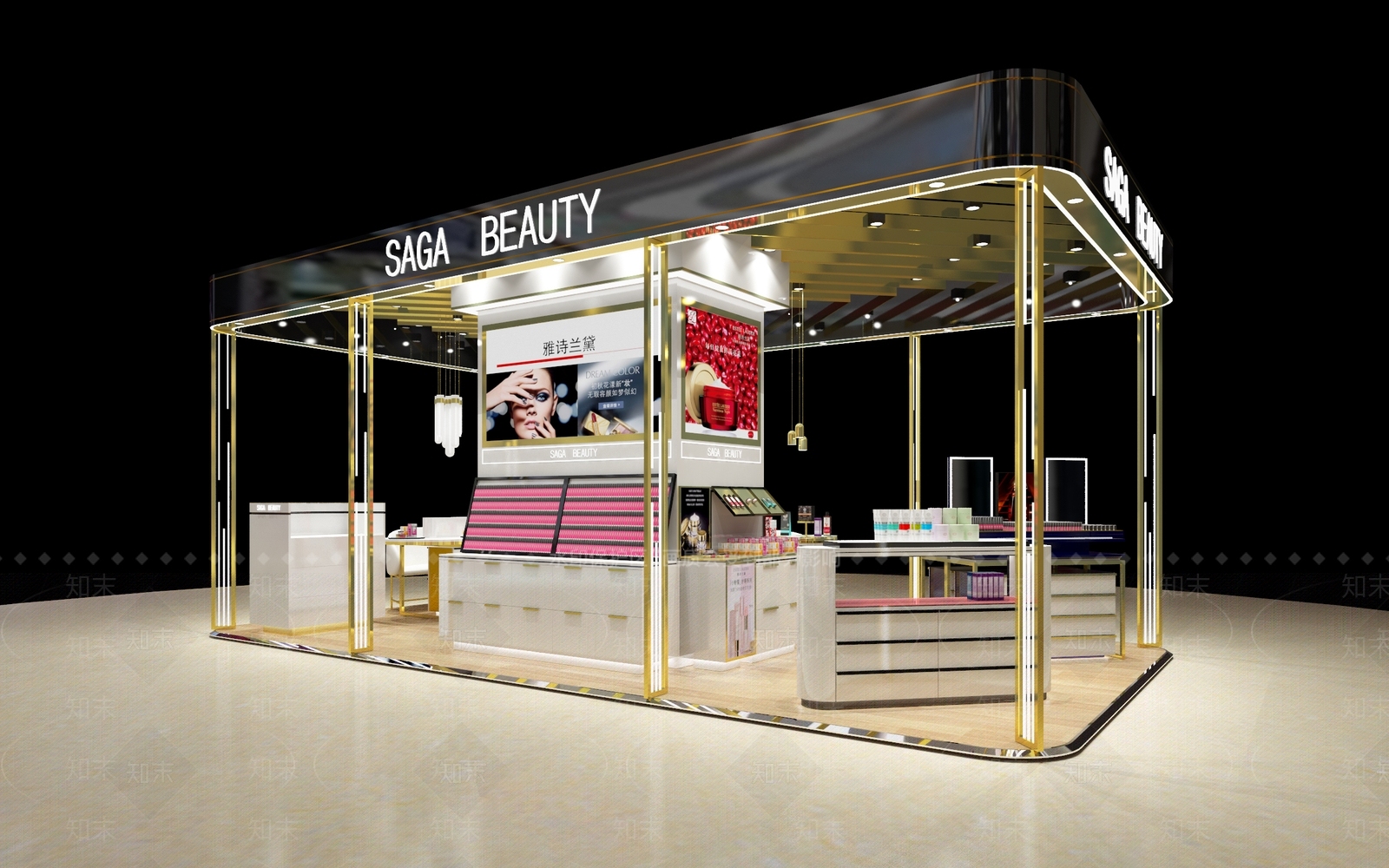 商场化妆品独立快闪店3D模型下载【ID:1149016420】
