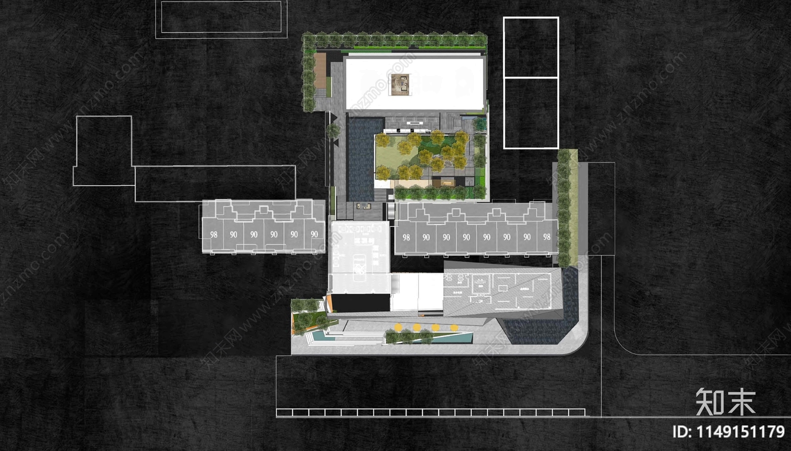 现代风格示范区哈尔滨峯范项目方案cad施工图下载【ID:1149151179】