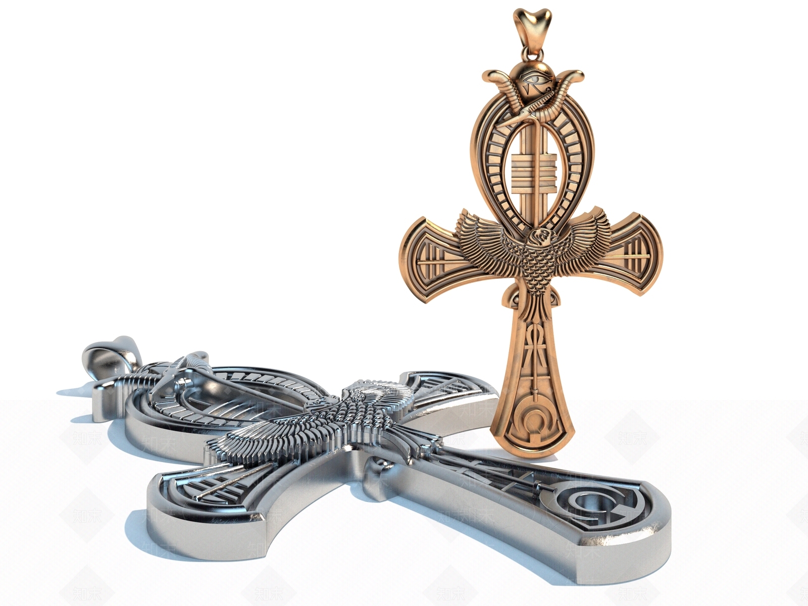 欧式十字架吊坠3D模型下载【ID:1149026619】