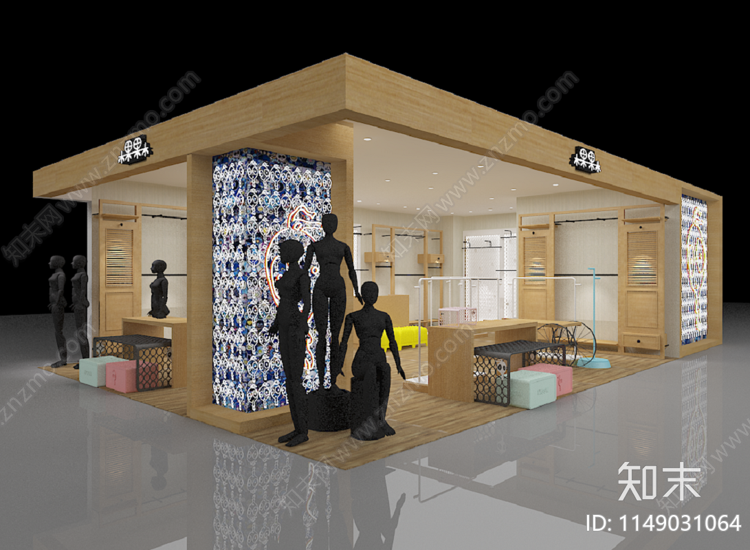 商场服装店室内cad施工图下载【ID:1149031064】