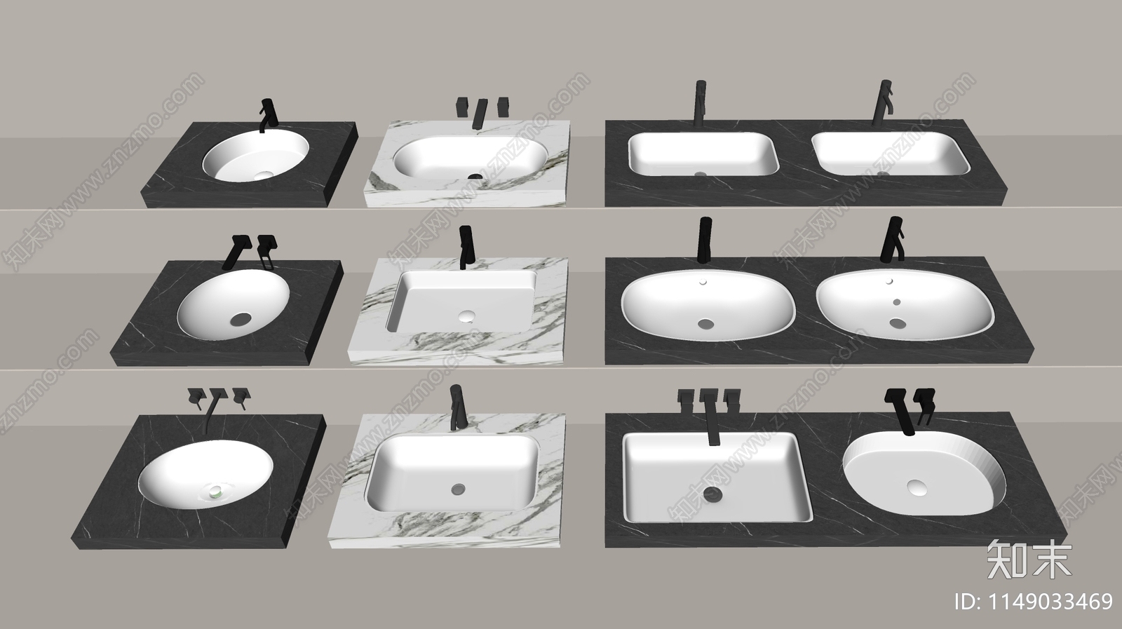 洗面盆SU模型下载【ID:1149033469】