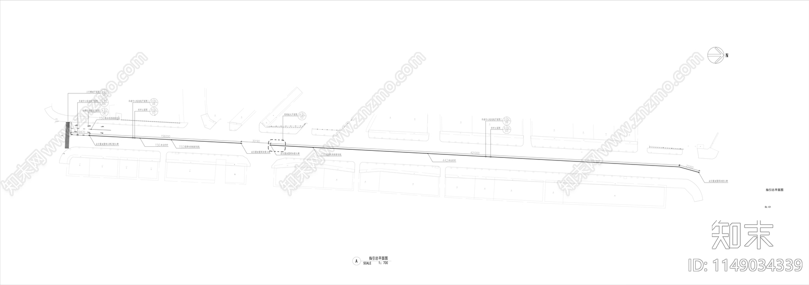 交通道路景观详图cad施工图下载【ID:1149034339】