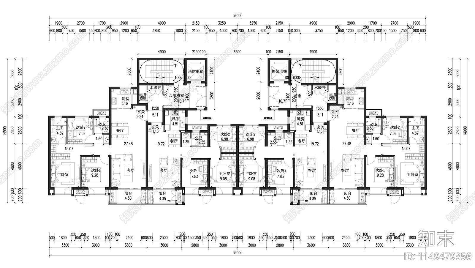 产品标准化研发设计17F平立剖及详图施工图下载【ID:1149479356】