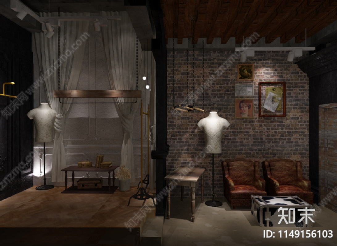 潮流店设计cad施工图下载【ID:1149156103】