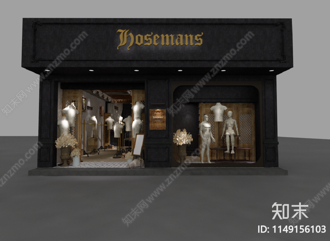 潮流店设计cad施工图下载【ID:1149156103】